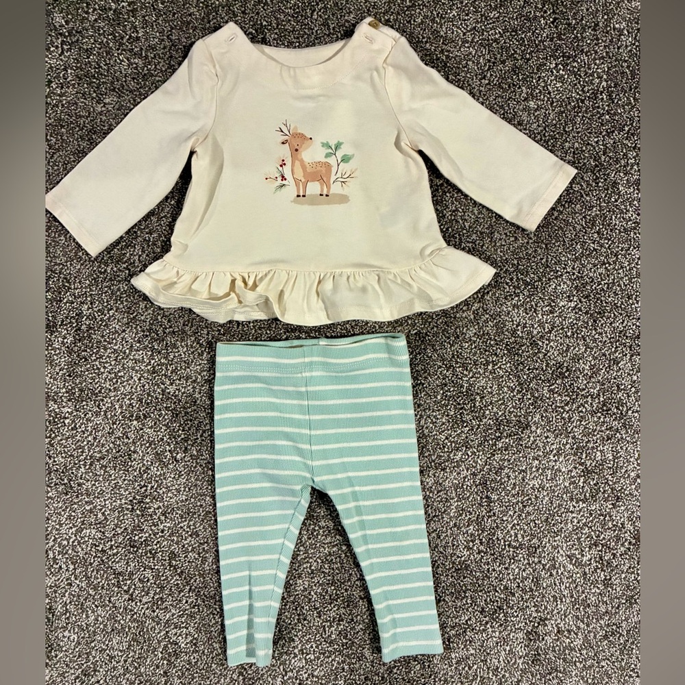 Cloud Island Cream Outfit With Deer